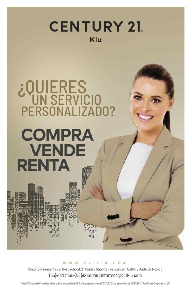 Agente de Century 21 KIU ofreciendo servicios de venta y renta de inmuebles en Coacalco